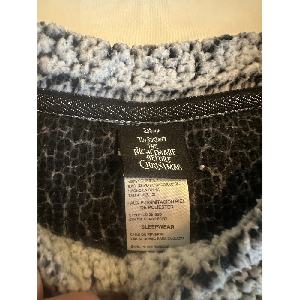 Disney Nightmare Before Christmas Jack Skellington Sherpa Fleece Pajama Top M - Picture 3 of 7
